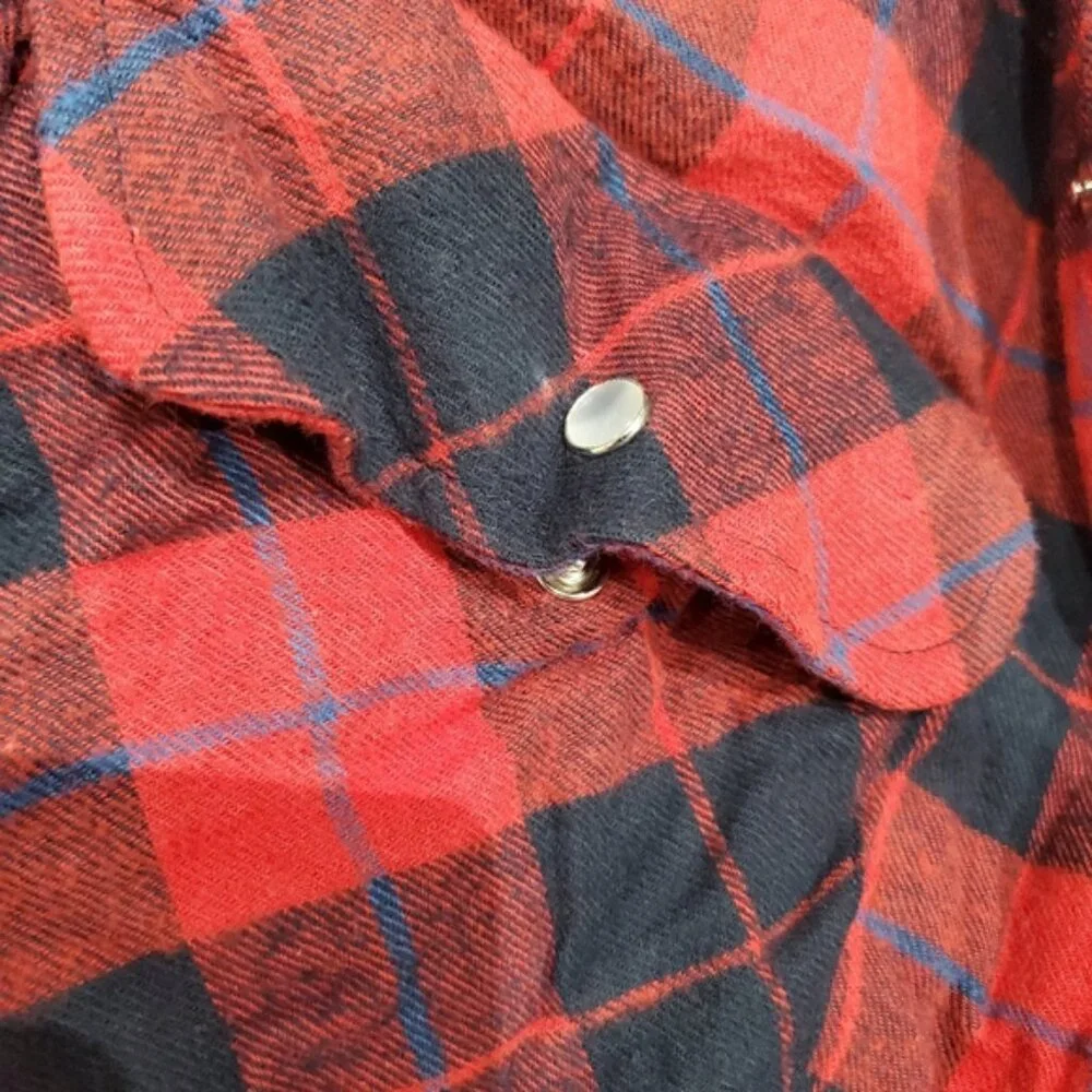 MARK'S Thick Cozy Red Quilted Shirt Jacket - Picture 14 of 14